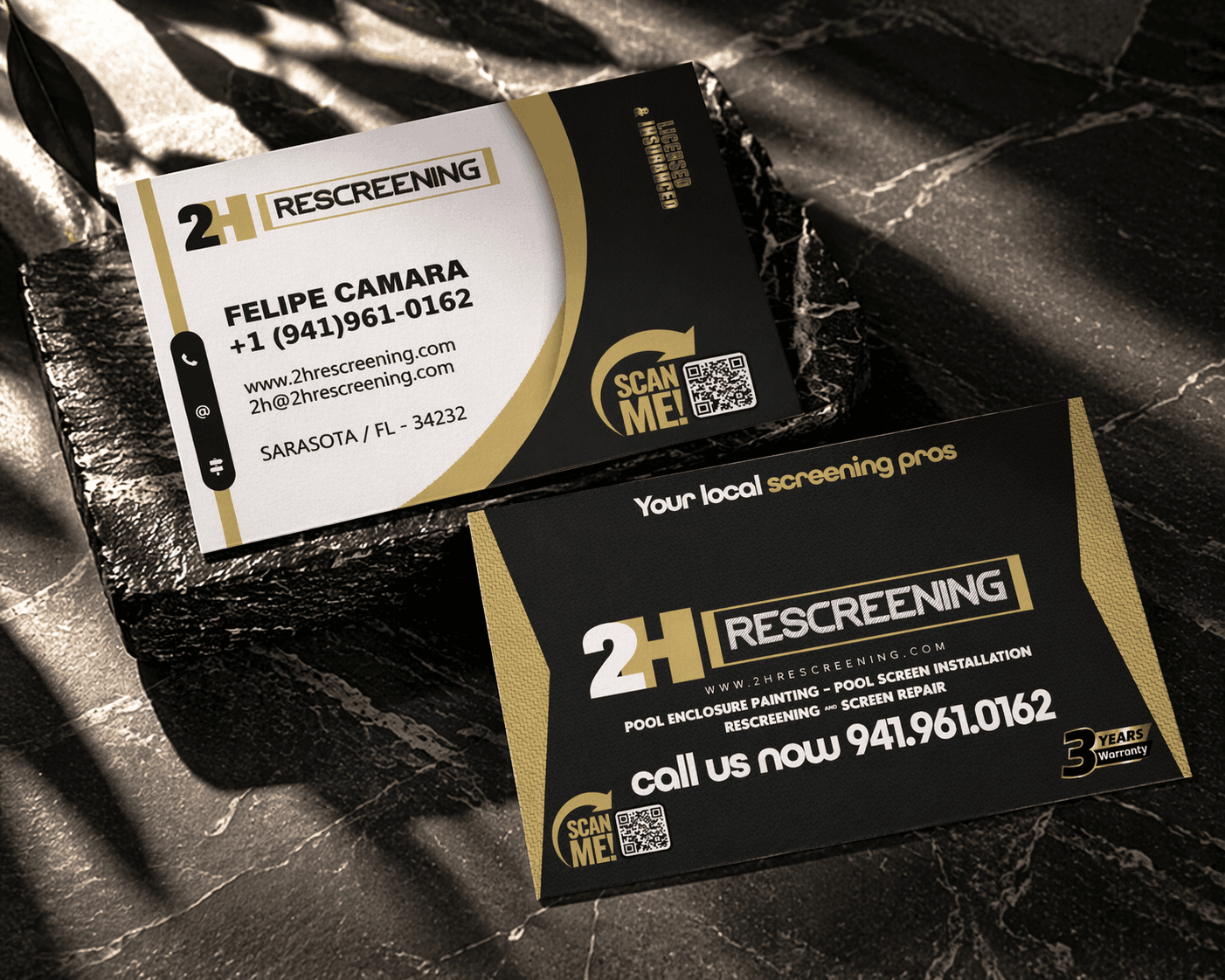 Business card with QR code — RBTechon