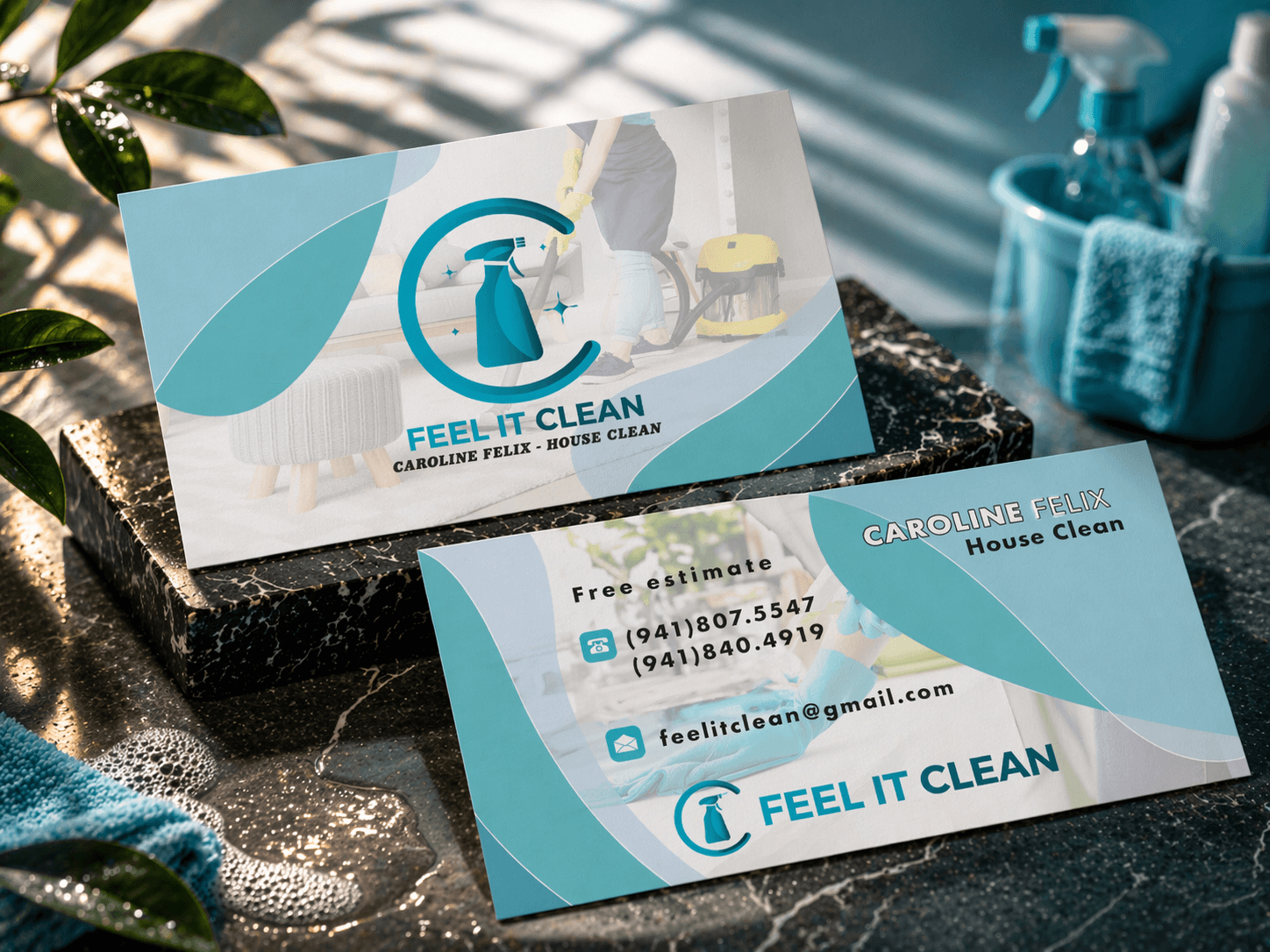 Small business card with logo — RBTechon