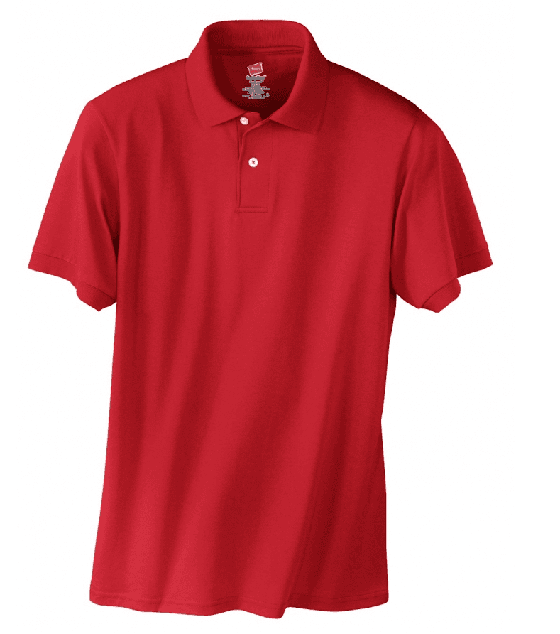 Polo de Algodão Hanes 054X EcoSmart — cor Red